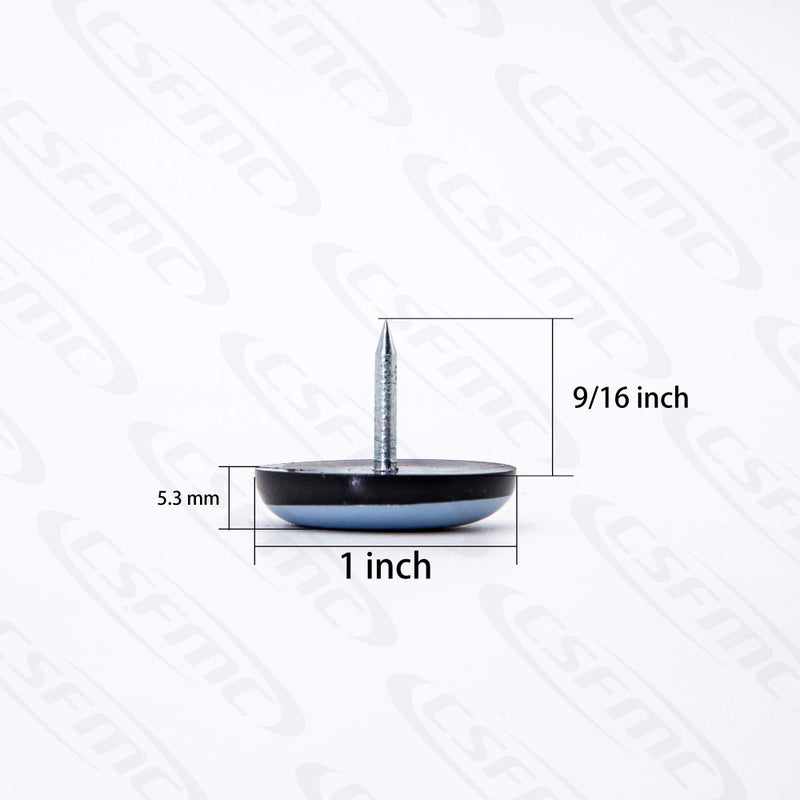 CSFMC Teflon Furniture Sliders Pads,Table/Chair/Cabinet/Sofa Small Size PTFE Glides,Nail on Furniture Legs by Protect The Floor,Heavy Duty Furniture Sliding Block (1 inch(25mm) Base 20 Pack) - Image 2